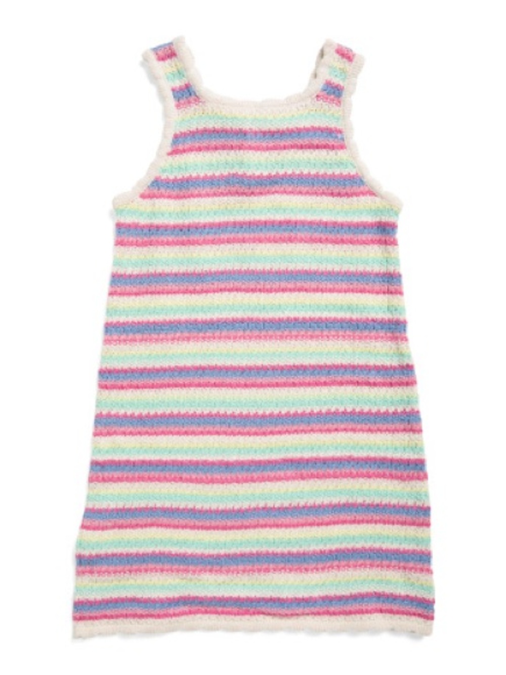 Jessica Simpson Striped Knit Nightgown - Pink, Blue & Mint